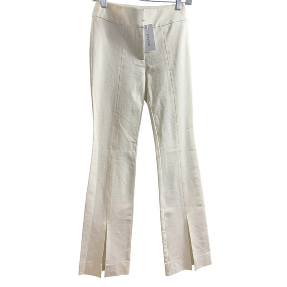 Derek Lam NWT‎ 10 Crosby Soft White Lucia Front Slit Trousers Size 0 MSRP $375 - Picture 1 of 8